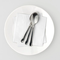 Serviettes de table en papier personnalisées avec logo d'usine, en pulpe vierge, douces, blanches, 2 plis, excellente absorption, 33*33 25*25 40*40, sac en papier