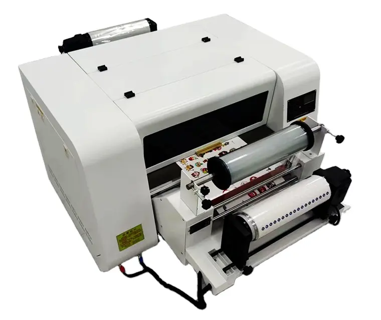 2 buah Epson TX800 3 in 1 pencetak semua dalam satu dan stiker kristal Printer DTF UV dengan Laminator