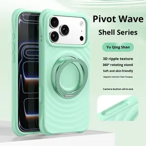 เคสโทรศัพท์แบบหมุนได้รุ่นใหม่ วัสดุซิลิโคนเหลวแบบคลื่น พร้อมแม่เหล็กป้องกัน สำหรับ <span class=keywords><strong>iPhone</strong></span> 17 - Product Image 5