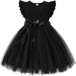 <span class=keywords><strong>Sermo</strong></span> Sinhoon Vestido de tul con lazo para niña pequeña, vestido de verano con volantes sin mangas, moda informal para niña de 1 a 6 años - Product Image 1