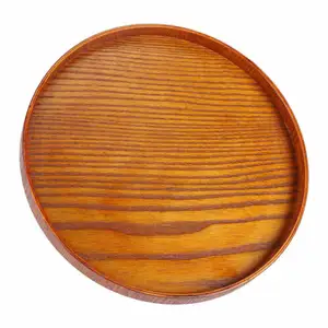 JUNJI vassoio semplice in legno vassoi da portata piatto da tè piatti da caffè pane in legno grande Brunch