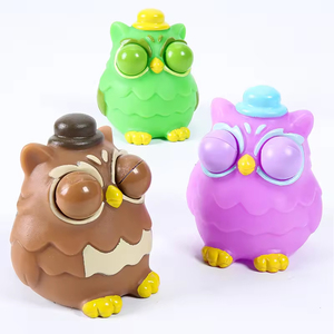 Jouet anti-stress en PU personnalisé OEM avec yeux d'hibou qui sortent, pour garçons et filles de 14 ans et plus, jouet promotionnel en gros - Product Image 1