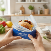 Boîte d'emballage alimentaire rectangulaire anti-humidité Modèle 52025 pour sandwichs, œufs brouillés, burgers et petit-déjeuner importés