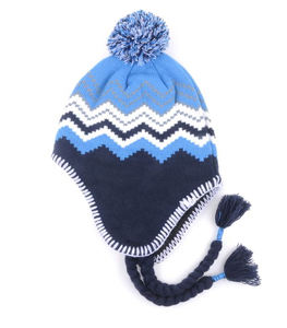 Chapeau de trappeur Earflap <span class=keywords><strong>Toboggan</strong></span> Ski Knit Beanie Cap Hat With Braided Tassel Baby Beanie - Product Image 6