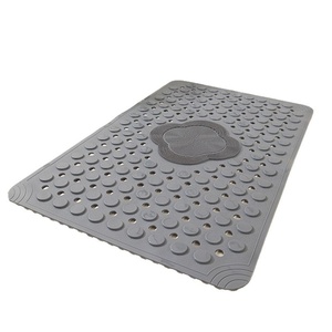 Tapis antidérapant en PVC pour salle de bain, imperméable, anti-chute, pour douche et toilettes, avec ventouses, fonction massage, imprimé trèfle à quatre feuilles - Product Image 1