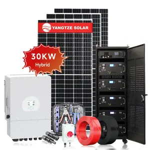 Alto potência do painel solar 20kw 5kw 10kw 12kw 15kw 30kw 40kw 50kw desliga painel híbrido preço