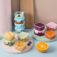 Mini boîte de rangement en plastique hermétique pour aliments, idéale pour la portionnement de la nourriture pour bébé et de la confiture, compatible micro-ondes, portable, pour la maison