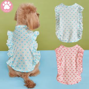 חם מכירה אישית חולצה ללא שרוולים לכלבים נופלים החורף חמוד אהבה דפוס לב עשוי פוליאסטר - Product Image 1