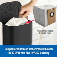 Bolsa de polvo para aspiradora de tela no tejida Compatible con piezas de repuesto para aspiradora Tapo RV30 Max Plus RV20 Max Plus