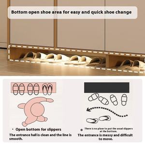 Meuble à chaussures multifonctionnel avec miroir et tabouret de rangement <span class=keywords><strong>pour</strong></span> entrée de maison, style chinois moderne - Product Image 4