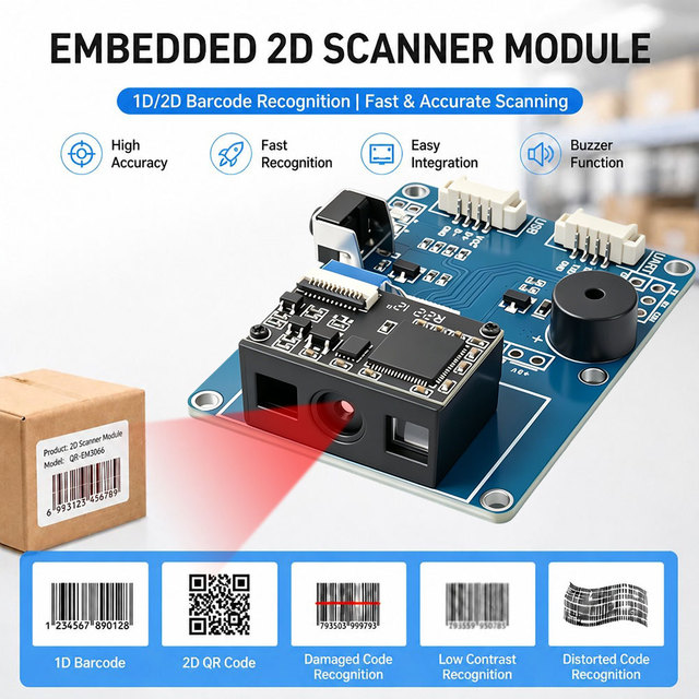 1D 2D Bar Code Reader QR Code Scanner OEM Embedded Barcode Scanner Engine Module
