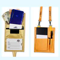 Tempat Kartu Nama & ID Badge Custom Logo Grosir, Lanyard Berkualitas Tinggi, Dompet Leher Travel dengan Tali Lanyard
