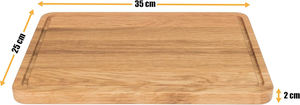 <span class=keywords><strong>Planche</strong></span> à découper en bois de chêne, grande 40x30x2 <span class=keywords><strong>cm</strong></span>, robuste et durable, <span class=keywords><strong>planche</strong></span> de service forestière durable - Product Image 4
