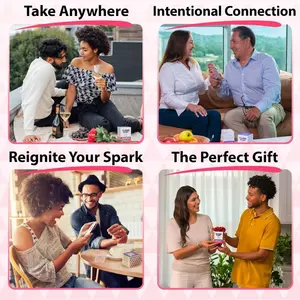 Las divertidas tarjetas de conversación para parejas disfrutan de mejores relaciones y juegos de cartas de intimidad más profundos para la noche de citas y San Valentín