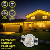 Guirlandes lumineuses LED en PVC étanches IP68 de 30 mm, 12V 24V 36V, à points lumineux, 200ft 300ft 400ft RGBWIC, pour extérieur permanent