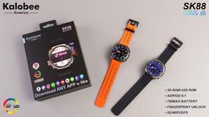 Montre connectée Android SK88 5G avec carte SIM, 3+32 Go, batterie 780 mAh, écran AMOLED, caméra <span class=keywords><strong>2</strong></span> millions de pixels, montre connectée sportive ronde - Product Image 3