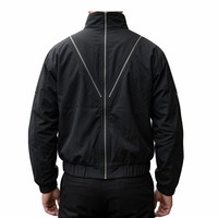 Chaqueta Asimétrica para Hombre con Múltiples Cierres, Cortavientos de Nailon, Impermeable, Transpirable, Estilo Techwear y Urbano, Cuello Alto, Logotipo Personalizado OEM