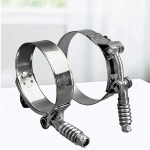 Colliers de serrage métriques en acier inoxydable robustes et emboîtables pour flexibles hydrauliques haute pression, étanches et réglables, avec amortissement des vibrations - Product Image 3