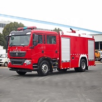 Truk Pemadam Kebakaran Howo Double Cab 4x2 8 Ton dengan Remote Control dan Meriam Air Bertekanan Tinggi