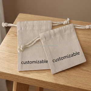 Bolsas de Regalo Personalizadas, Bolsitas de Muselina de Algodón con Cordón, Bolsa Protectora Pequeña con Logotipo, Bolsita para Joyería, Bolsas Ecológicas de Tela - Product Image 6