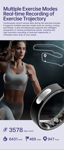 Anneau intelligent de suivi de santé TK30, moniteur de température corporelle, capteur de fréquence cardiaque et de SpO2, étanche 5ATM, GPS connecté, tracker sportif - Product Image 5