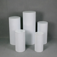 Ensemble de 3/5 supports à fleurs modernes en fer blanc, socle ondulé, présentoirs à gâteaux et desserts, décoration de fête et de mariage, haute qualité, durable