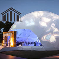 Dôme de glamping 10m, tente géodésique, structure en aluminium, PVC imperméable 850g, personnalisable pour complexe hôtelier, camping, hôtel