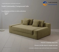 [SpaceSaver] Sofá Cama Comprimido - Listo para Usar, Moderno y Multifuncional para Conjuntos de Dormitorios Pequeños