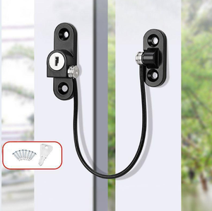 Tope de ventana abatible para puerta corredera, soporte antirrobo, protección de bloqueo de seguridad antiapertura para niños - Product Image 6