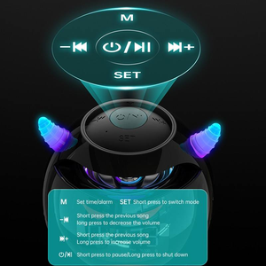 Altavoz Inalámbrico Portátil Mini con Sonido Estéreo UHF Profesional G9, Diseño 2026, Solar, RGB, <span class=keywords><strong>para</strong></span> Exteriores, Resistente al Agua, con <span class=keywords><strong>Alarma</strong></span> - Product Image 4
