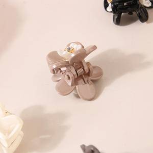 2.4CM Mulheres Acessórios para o Cabelo Headpieces Bonito Mini Hair Clips Exquisite Rhinestone Pequena Flor Garra Clips para a Menina - Product Image 5