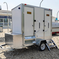 Remorque de toilettes portable sur mesure, 2 couchettes, toilettes de luxe, salle de bain, douche, remorque de toilettes pour les fêtes sur la plage, en plein air