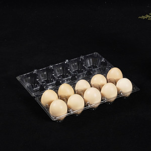 10 lớn trong suốt Pet nhựa khay trứng dùng một lần Hộp trứng để lưu trữ - Product Image 2