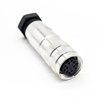 Conector M16 de 12 Pines, Macho y Hembra, Conector Circular DIN, Cable de 12 Pines