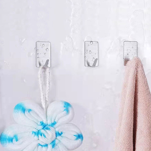 Đa mục đích Acrylic mạnh mẽ không dấu vết móc treo tường Lau và mũ thăng hoa tự dính cho nhà bếp và phòng tắm - Product Image 2