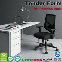 Chaise de bureau ergonomique en maille, chaise de travail avec accoudoirs 3D, vérin à gaz classe 4, siège inclinable en mousse moulée haute densité GTChair