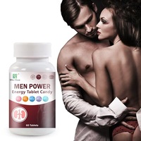 Comprimés énergétiques pour hommes avec extrait d'épimède pour la vitalité masculine - Complément alimentaire pour adultes, 60 comprimés par boîte