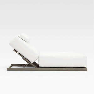 Nuevos Muebles de Patio de Moda, Silla de Piscina de Teca Gris para Exteriores, Tumbona, Cama de Día, Tumbonas con Cojín Grueso - Product Image 3
