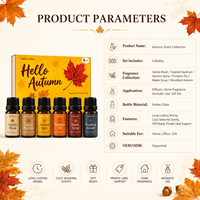 Collection de parfums d'automne 100% naturels de luxe OEM pour la fabrication de bougies, les soins capillaires et les soins corporels