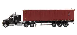 DM 1/50 Diecast Kenworth T880 SFFA 40 konteyner simülasyon alaşım Metal kamyon modeli