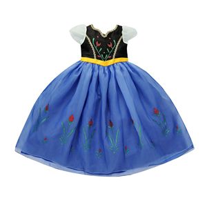 Belle Toddler Snow White Princess Dress Masha <span class=keywords><strong>Mulan</strong></span> Fancy Elsa Disfraz para niñas New Black Top Blue Split Hem ODM Supply - Product Image 5
