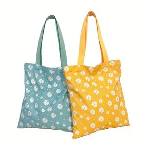 Sac fourre-tout en toile de coton avec logo imprimé promotionnel, motif anime, et longue anse souple – Vente en gros - Product Image 2