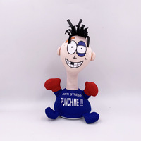 Offre Spéciale Punch Me Man Boxe Électronique En Peluche Jouets Anti Stress Creative Vent En Peluche Poupée avec Simulation Son Drôle Cadeaux