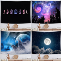 Tapisserie murale en polyester à motifs variés, impression HD, résistante à la décoloration, légère, art mural, vente en gros