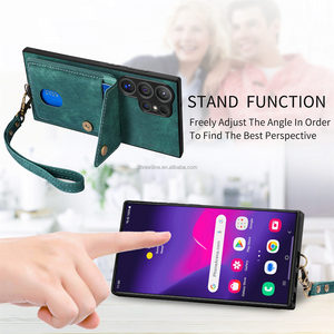Étui de téléphone intelligent en cuir PU de luxe unique, protecteur, antichoc, <span class=keywords><strong>avec</strong></span> porte-cartes pour S24 Ultra pour 15 <span class=keywords><strong>avec</strong></span> <span class=keywords><strong>cordon</strong></span> élégant - Product Image 4