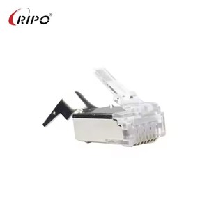 Cat5e/Cat6 <b>Shielded</b> RJ45 Connector 8P8C Gold-Plated for FTP STP <b>Ethernet</b> <b>Cable</b> with Spline Insert - Product Image 5