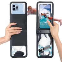 Étui de téléphone universel Sinatech double compartiment IPX8 en PVC et TPU, étanche, transparent, design sportif, pour iPhone