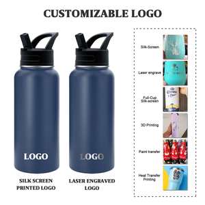 Thermos écologique en acier inoxydable à double paroi de 32 oz pour adultes, camping, randonnée, minimaliste, isolation thermique de 6 à 12 heures, couvercle sport - Product Image 3