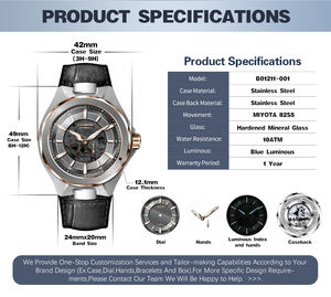 <span class=keywords><strong>MIYOTA</strong></span> 무브먼트 10 ATM 스틸 다이버 맨 스켈레톤 기계식 시계 자동 중공 기계식 시계 odm 남성 시계 - Product Image 3