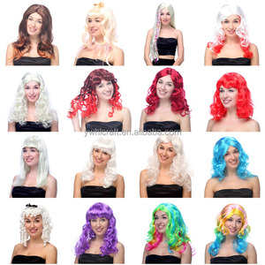 Perruques HLC ODM OEM unisexes pour fêtes, longues, courtes, lisses ou bouclées, pour <span class=keywords><strong>carnaval</strong></span>, défilés, festivals à thème et décorations de fête - Product Image 3